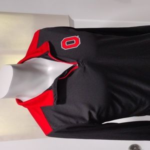 Scarlet and Gray black and red Ohio State zip jersey. Kids XL